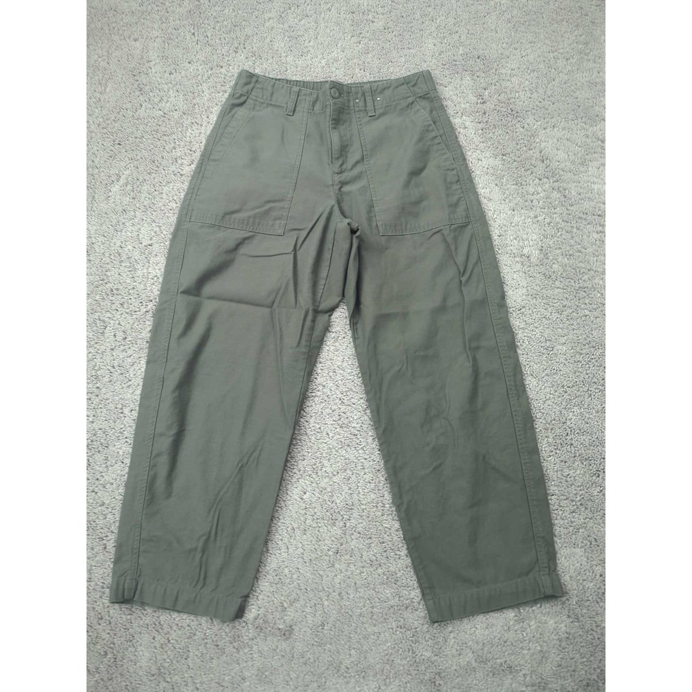 Uniqlo Olive Green Cropped Utility Pants